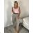 Nohavice letní s opaskom dámske ROMI (S/M/L ONE SIZE) TALIANSKA MÓDA IM4260013565/DUR S/M/L čierna