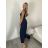 Nohavice letní s opaskom dámske ROMI (S/M/L ONE SIZE) TALIANSKA MÓDA IM4260013565/DUR S/M/L čierna