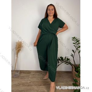 Overal dlhý elegantný krátky rukáv dámsky nadrozmer ALANA (52/54/56/58 ONE SIZE) TALIANSKA MÓDA IM426177/DUR