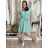 Šaty krátke letné krátky rukáv dámske (S/M/L ONE SIZE) TALIANSKA MÓDA IMD250003/DUR mintová S/M/L