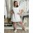 Šaty carmen čipkové bavlnené krátky rukáv dámske HANNAH (S/M/L ONE SIZE) TALIANSKA MÓDA IMD22166/DUR S/M/L biela