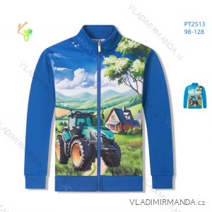Mikina teplá na zips dlhý rukáv detská chlapčenská (98-128) KUGO PT2513/A