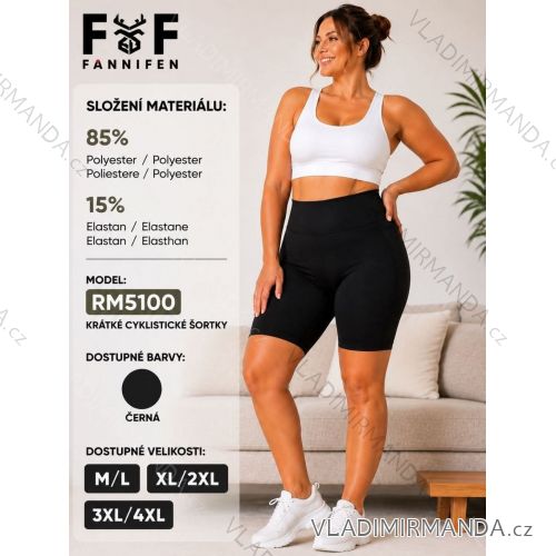 Šortky krátke cyklistické dámske nadrozmer (M/L - XL/2XL - 3XL/4XL) FANNIFEN FNF26RM5100