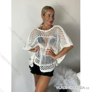 Tunika přehoz oversize plážová přes plavky krátký rukáv dámská (S/M/L ONE SIZE) ITALSKÁ MÓDA IMM263851