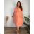 Šaty letný mušelín krátky rukáv dámske nadrozmer VANESA (42/44/46 ONE SIZE) TALIANSKA MÓDA IM426227/DUR  biela