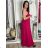 Šaty dlhé letné na ramienka dámske NATALI  (S/M ONE SIZE) TALIANSKA MÓDA IMM2658098/DUR S/M/L růžová tmavá