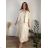 Komplet elegantní krátký rukáv dámské ¨nadrozměr (46/48/50 ONE SIZE) ITALSKÁ MÓDA IMSM2606325