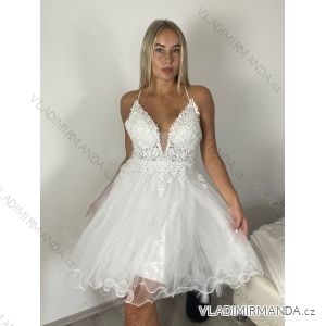 Šaty krátke spoločenské na ramienka dámske (S/M ONE SIZE) TALIANSKA MÓDA IMM23M50176