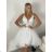 Šaty krátke spoločenské na ramienka dámske (S/M ONE SIZE) TALIANSKA MÓDA IMM23M50176