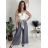 Nohavice elegantné oversize s opaskom dámske (S/M/L ONE SIZE) TALIANSKA MÓDA IM426001515