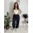 Nohavice jogger trojštvrťové 3/4 krátke dámske (S/M/L ONE SIZE) TALIANSKA MÓDA IMD26000171
