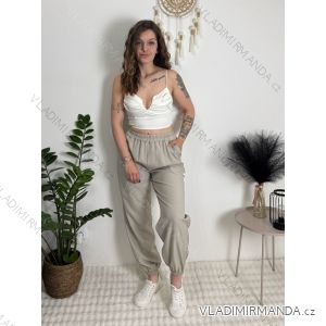 Nohavice jogger trojštvrťové 3/4 krátke dámske (S/M/L ONE SIZE) TALIANSKA MÓDA IMD26000171/DUR