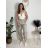 Nohavice jogger trojštvrťové 3/4 krátke dámske (S/M/L ONE SIZE) TALIANSKA MÓDA IMD26000171/DUR hnědá světlá S/M/L