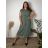 Šaty košilové lněné krátky rukáv dámske nadrozmer LUISA (44/46/48 ONE SIZE) TALIANSKA MÓDA IMSM2600010/DUR 44/46/48 béžová