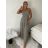 Šaty mušelín letný bez ramienok rukáv dámske (S/M/L ONE SIZE) TALIANSKA MóDA IM426180/DUR S/M/L  béžová
