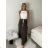 Sukně dlouhá letní s páskem dámske BEATRICE  (S/M/L ONE SIZE) TALIANSKA MÓDA IMPMNC268013/DUR S/M/L biela