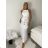 Sukně dlouhá letní s páskem dámske BEATRICE  (S/M/L ONE SIZE) TALIANSKA MÓDA IMPMNC268013/DUR S/M/L biela