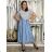 Šaty volnočasové krátky rukáv dámske ZAIRA (S/M/L ONE SIZE) TALIANSKA MÓDA IMSM26000247/DUR S/M/L svetlo modrá