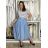 Šaty volnočasové krátky rukáv dámske ZAIRA (S/M/L ONE SIZE) TALIANSKA MÓDA IMSM26000247/DUR S/M/L svetlo modrá
