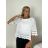 Tunika letní krátky rukáv dámska (S/M/L ONE SIZE) TALIANSKA MÓDA IMPMNC261292/DUR S/M/L biela