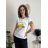 Tričko krátky rukáv dámske (S/M ONE SIZE) TALIANSKA MÓDA IMM23BR2415-13/DUR biela S/M/L