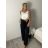 Nohavice letní s opaskom dámske TERNA (S/M/L ONE SIZE) TALIANSKA MÓDA IM426001356/DUR světle zelená S/M/L