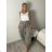 Nohavice puntíkaté oversize s opaskom dámske (S/M/L ONE SIZE) TALIANSKA MÓDA IMWTM260006/DUR