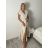 Šaty dlhé košeľové rukávu dámske (S/M/L ONE SIZE) TALIANSKA MÓDA IMM2612357