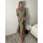Šaty dlhé košeľové rukávu dámske (S/M/L ONE SIZE) TALIANSKA MÓDA IMM2612357