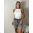 Kraťasy MOM fit dámske (38-48 ONE SIZE) TALIANSKA MÓDA IMWGT26f390-21/DUR 42 šedá