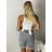 Kraťasy MOM fit dámske (38-48 ONE SIZE) TALIANSKA MÓDA IMWGT26f390-21/DUR 42 šedá