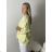 Košeľa letní lněná 3/4 dlhý rukáv dámska nadrozměr DORA (42/44/46 ONE SIZE) TALIANSKA MÓDA IMWAD260003/DUR  biela