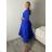 Šaty dlhé košilové 3/4 dlhý rukáv dámske KONSTANCE (S/M/L ONE SIZE) TALIANSKA MÓDA IM5260001/DUR sv. zelená S/M/L