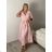 Šaty košilové klasik 3/4 dlhý rukáv dámske OLIVIE  (M/L/XL ONE SIZE) TALIANSKA MÓDA IM525058