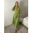 Šaty košilové klasik 3/4 dlhý rukáv dámske OLIVIE  (M/L/XL ONE SIZE) TALIANSKA MÓDA IM525058/DUR M/L/XL olivová