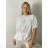 Letní halenka dámska (S/M/L ONE SIZE) TALIANSKA MÓDA IMWTM2600011/DUR S/M/L biela