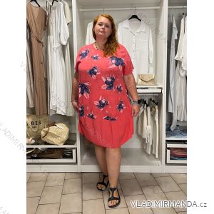 Šaty voľnočasové letné krátky rukáv dámske nadrozmer PEALA (52/54/56 ONE SIZE) TALIANSKA MÓDA IMSM26335