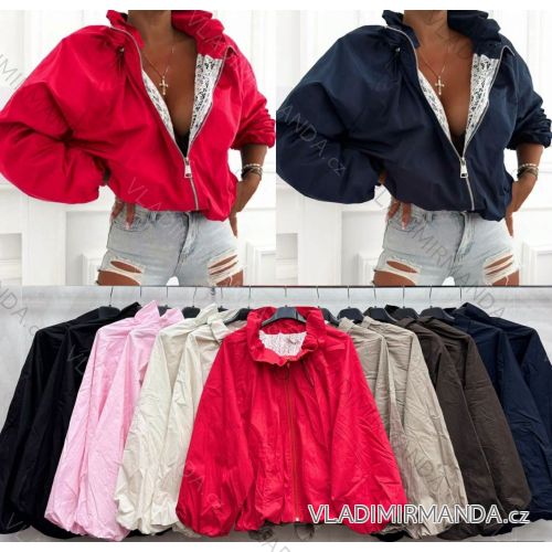 Bunda krátka tenká dlhý rukáv dámska (S/M/L ONE SIZE) TALIANSKA MÓDA IMWGG26002