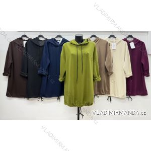 Mikina maslová dlhý rukáv dámska nadrozmer (52/54/56 ONE SIZE) TALIANSKA MÓDA IM4260248