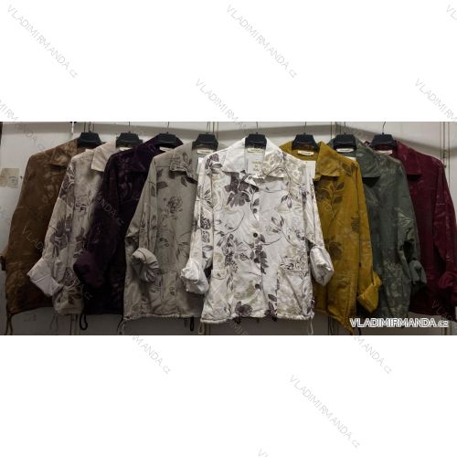 Košeľa dlhý rukáv dámska nadrozmer (L/XL/XXL ONE SIZE) TALIANSKA MÓDA IMC260243