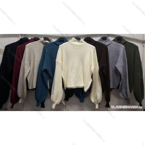 Sveter s rolákom dlhý rukáv dámsky (S/M/L ONE SIZE) TALIANSKA MÓDA IMC260244
