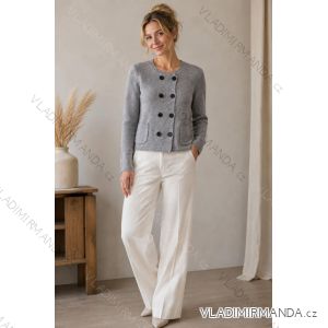 Sveter úpletový s gombíkmi dlhý rukáv dámsky (S/M/L ONE SIZE) TALIANSKA MÓDA IMC260246