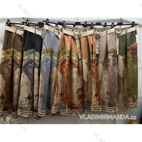 Sukňa dlhá s opaskom dámska (L/XL/2XL ONE SIZE) TALIANSKA MÓDA IMC260249