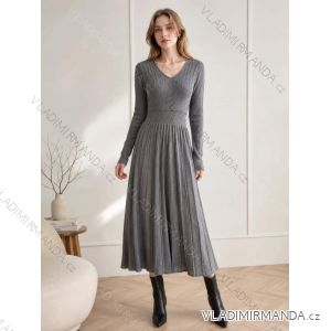 Šaty svetrové dlhý rukáv dámske oversize (S/M/L ONE SIZE) TALIANSKA MÓDA IMC260238