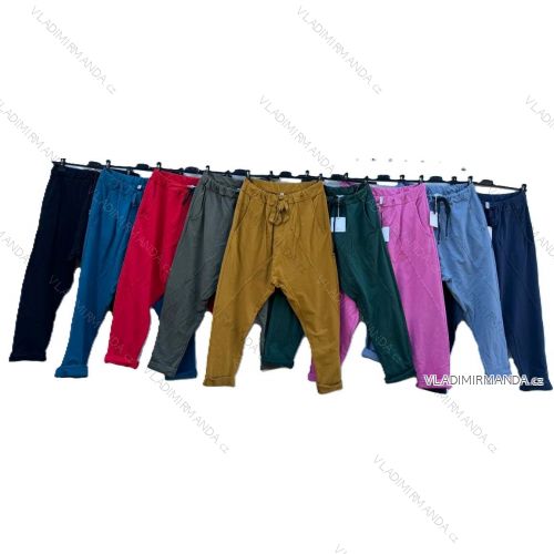 Tepláky baggy dlouhé dámské (S/M ONE SIZE) ITALSKÁ MÓDA IMD21549 S / M čierna