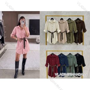 Košeľa predĺžená dlhý rukáv dámska (XL/XXL ONE SIZE) TALIANSKA MÓDA IMC260257
