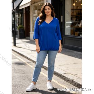 Blúzka 3/4 dlhý rukáv dámska nadrozmer (50/52/54 ONE SIZE) TALIANSKA MÓDA IM426256