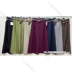 Nohavice dlhé s opaskom dámske nadrozmer (42/44/46 ONE SIZE) TALIANSKA MÓDA IM426267