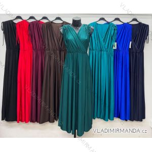 Šaty dlhé elegantné bez rukávu dámske nadrozmer (42/44/46 ONE SIZE) TALIANSKA MÓDA IM426269