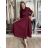 Šaty dlhé košilové 3/4 dlouhý rukáv dámske KLEO (S/M/L ONE SIZE) TALIANSKA MÓDA IMSM2600018